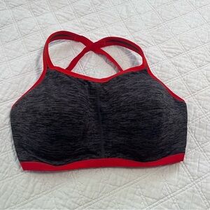 Natori Charcoal and Red Sports Bra 34DDD